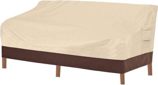 vailge patio sofa cover, 100% waterproof 3 seater lawn furniture covers, patio furniture covers with air vent and handle
