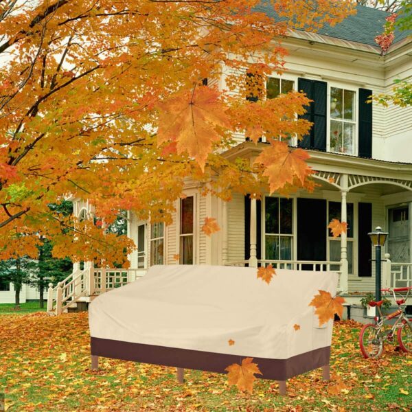 vailge patio sofa cover, 100% waterproof 3 seater lawn furniture covers, patio furniture covers with air vent and handle