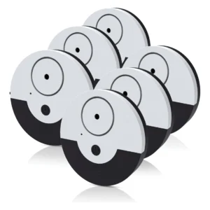 window alarm with vibration sensor loud 130db alarm & easy installation great to protect your home, office & rv from burglars triggers alarm when window gets smashed pack of 6, silver/black