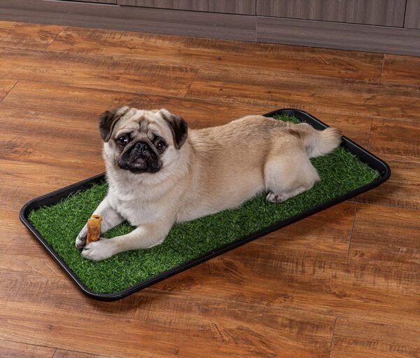 large all weather indoor/outdoor boot tray weather resistant plastic shoe mat with raised edge for entryways, decks, and patios by stalwart (black)