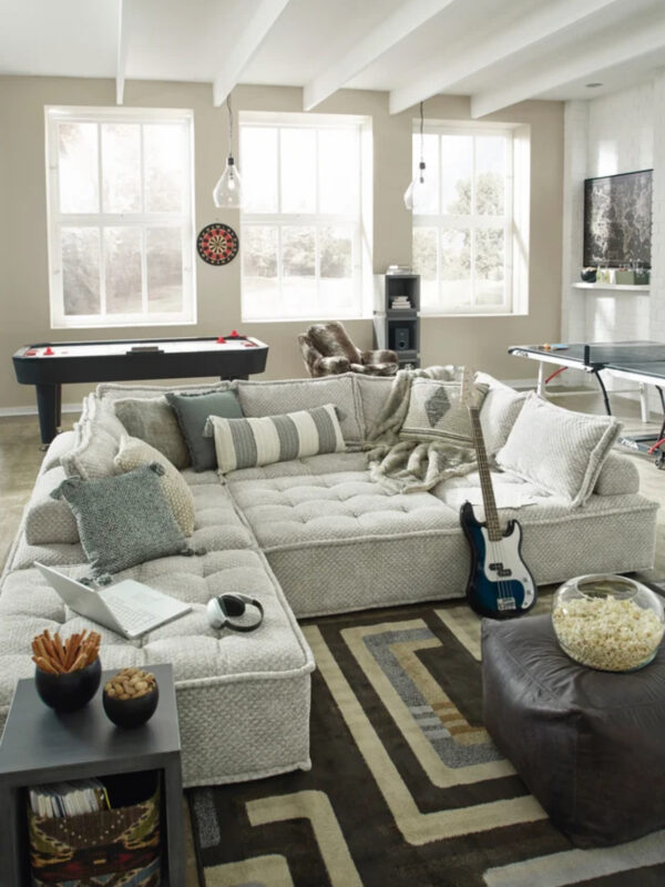 happy beige modular accent chair
