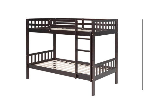 bb10 twin/twin bunk bed espresso