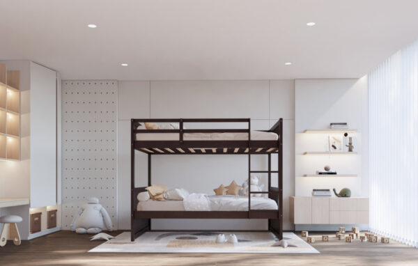 bb10 twin/twin bunk bed espresso