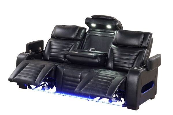 tokyo 3pc black power reclining set