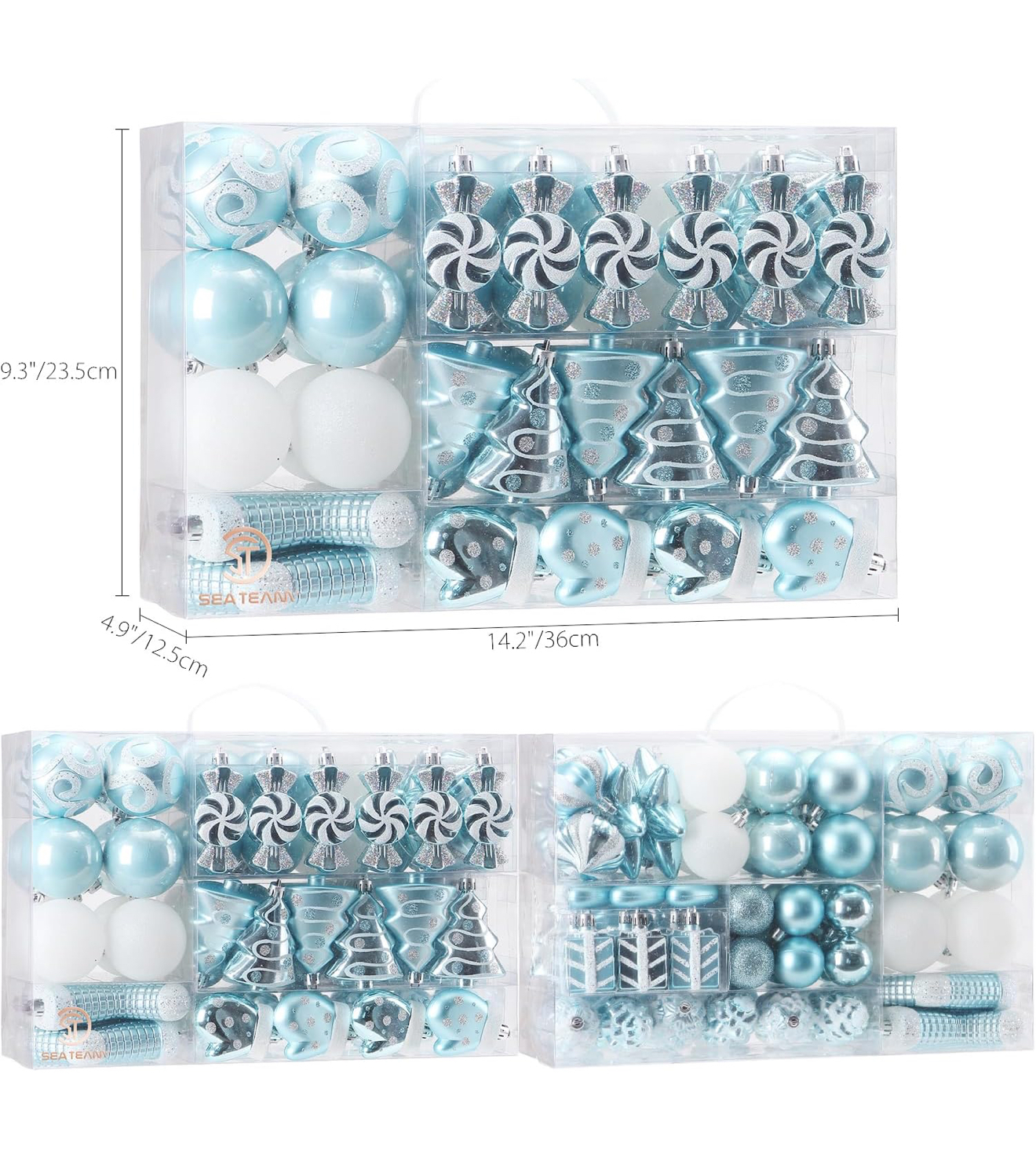 sea team – set of 77 shatterproof christmas ornaments; reusable christmas tree design balls decoration. sea team – set of 77 shatterproof christmas ornaments; reusable christmas tree design balls decoration.