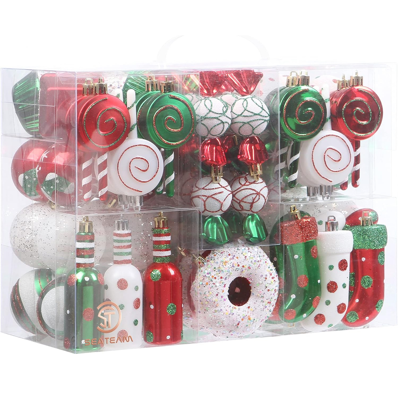 sea team – set of 80 shatterproof christmas ball ornaments, assorted decorative hanging ornaments with reusable gift box, for christmas tree (elf theme) sea team – set of 80 shatterproof christmas ball ornaments, assorted decorative hanging ornaments with reusable gift box, for christmas tree (elf theme)