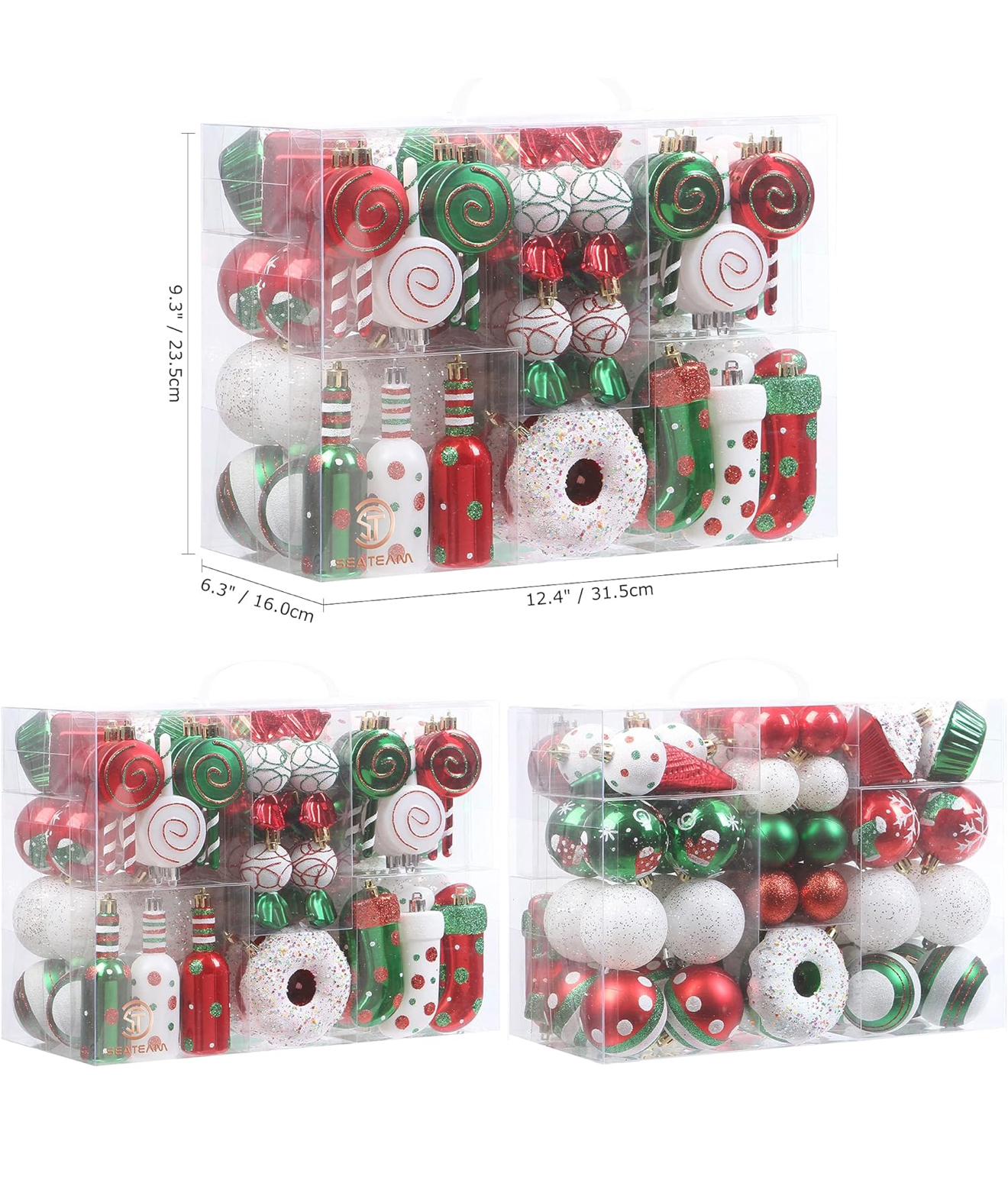 sea team – set of 80 shatterproof christmas ball ornaments, assorted decorative hanging ornaments with reusable gift box, for christmas tree (elf theme) sea team – set of 80 shatterproof christmas ball ornaments, assorted decorative hanging ornaments with reusable gift box, for christmas tree (elf theme)