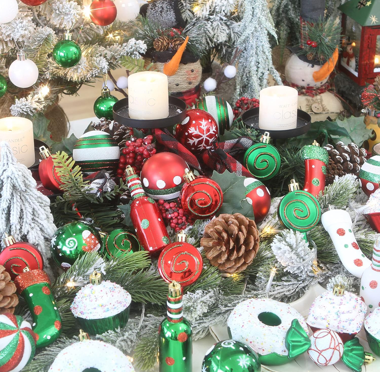 sea team – set of 80 shatterproof christmas ball ornaments, assorted decorative hanging ornaments with reusable gift box, for christmas tree (elf theme) sea team – set of 80 shatterproof christmas ball ornaments, assorted decorative hanging ornaments with reusable gift box, for christmas tree (elf theme)